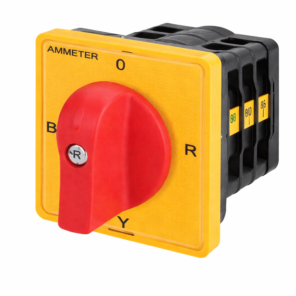 Ammeter Selector Switches – Current in Each Phase with OFF
